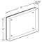 Azar Displays White Acrylic Block with Metal Back Plate 5 in. X 7 in., 2PK 104667-WHT-2PK - alternate 2